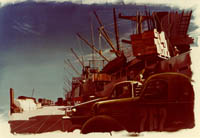 Painting, Unloading Liberty Ships