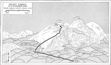 Photo: Mount Camino, 6-10 November 1943