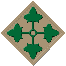 The distinctive unit insignia of the 4th Infantry Division