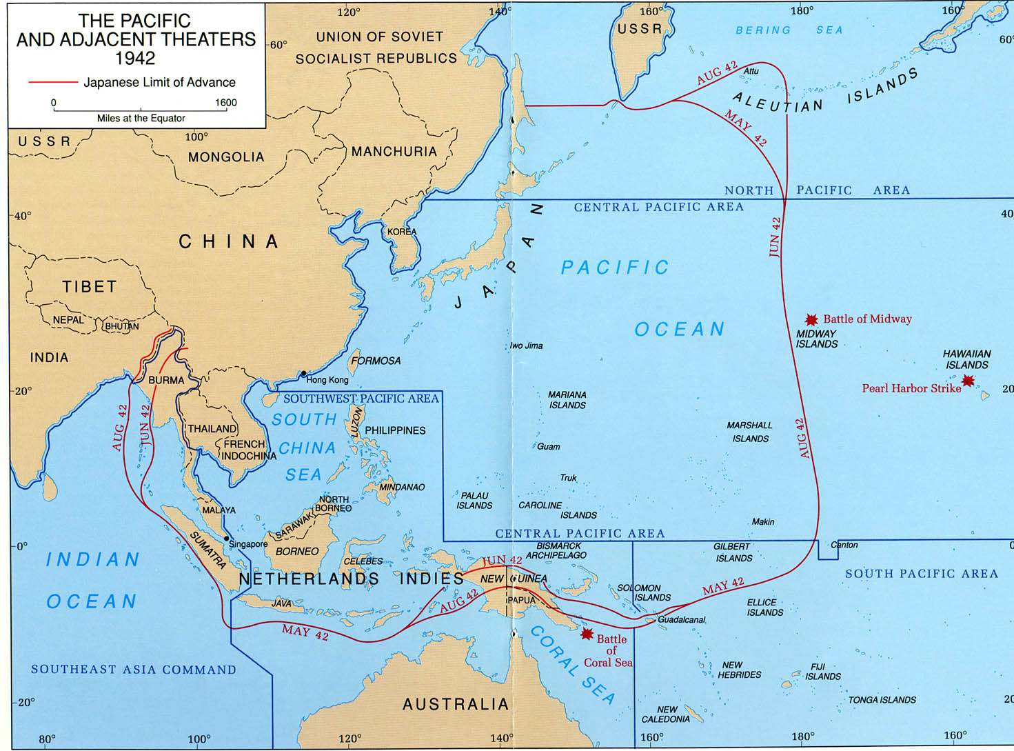 World War Ii Pacific Map ~ CVLN RP