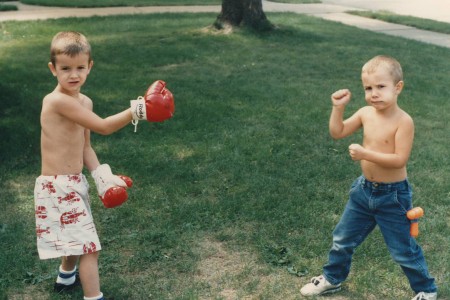 Staff Sergeant Giunta boxing as a young child