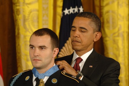 President  Obama presents Medal of Honor presented to Staff Sergeant Giunta