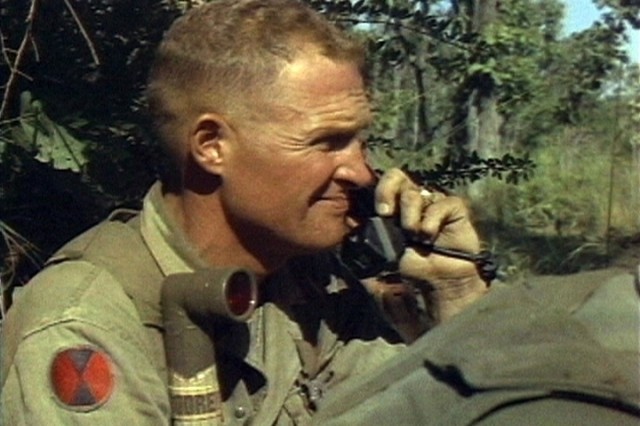 ... LTC Hal Moore, Commander of the 1st Battalion, 7th Cavalry, on the radio