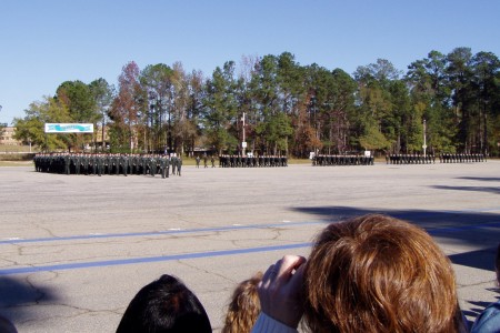 Soldiers marching in lines
