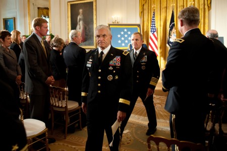 General Casey leaving Medal of Honor White House ceremony