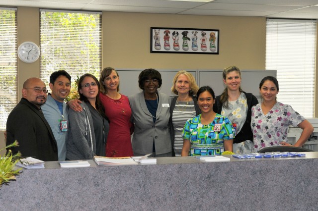 Presidio of Monterey Pediatric Clinic staff patrons at open