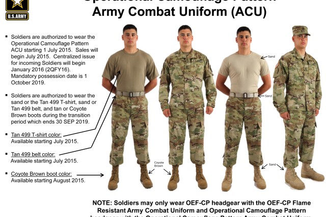 Operational Camouflage Pattern Army Combat Uniforms available July 1 ...