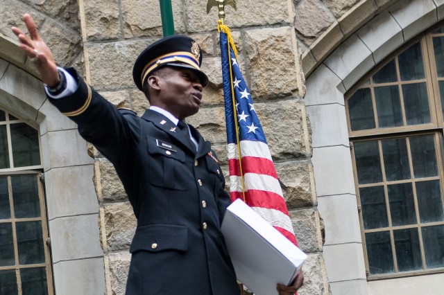 Newly commissioned 2nd Lt. Alix Schoelcher Idrache, became the Maryland Army National Guard's first United States Military Academy, also known as West Point, graduate on May 21, 2016. Idrache, originally from Haiti, graduated at the top of his class in physics and will attend Army Aviation school at Fort Rucker, Ala.