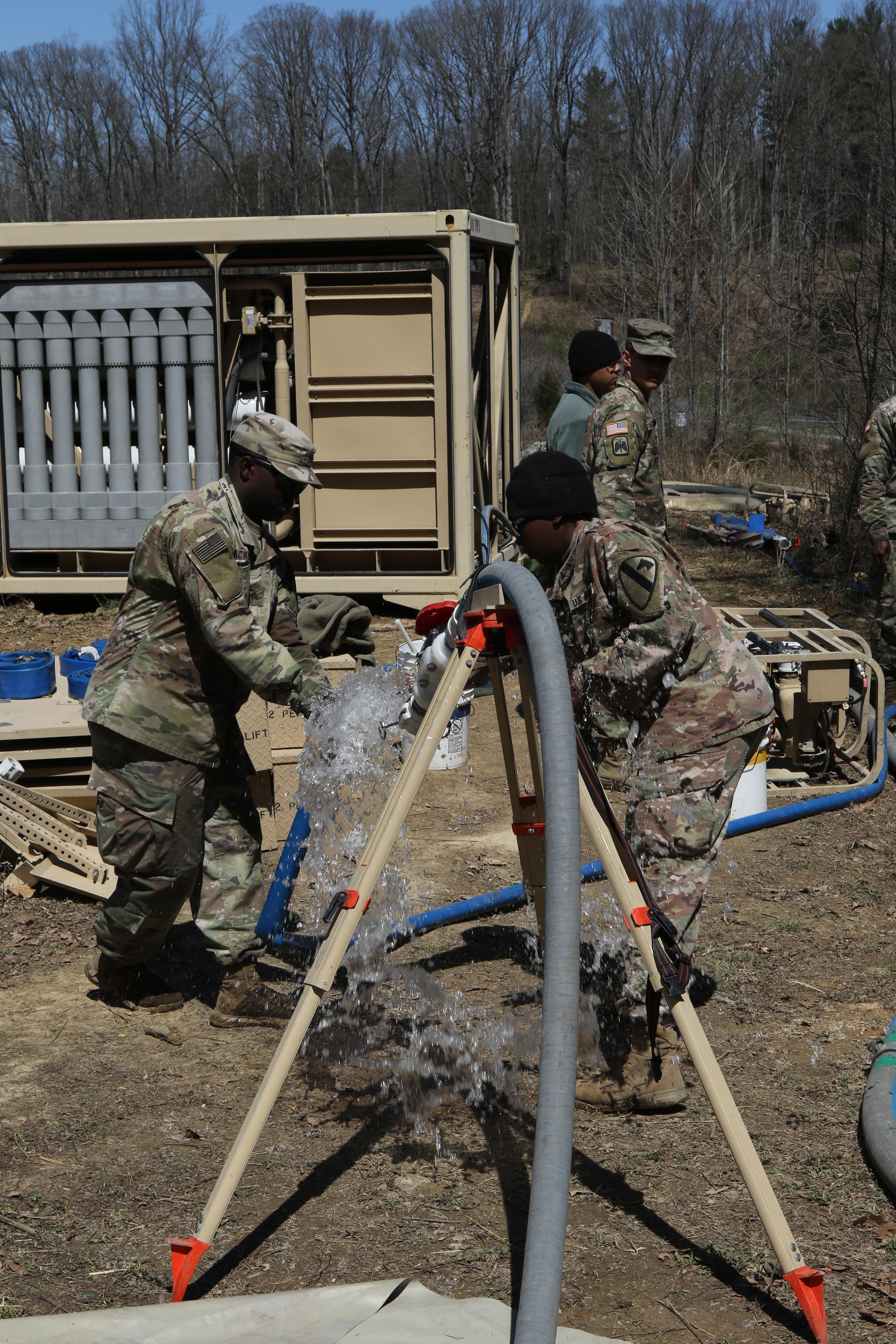Water purification specialists hydrate soldiers, enhance skills