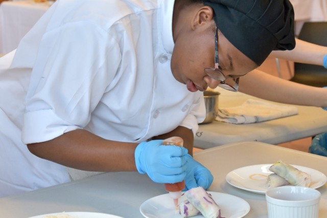 WIESBADEN, Germany -- Students from Department of Defense Education Activity-Europe schools participate in the Culinary Arts Festival of Europe Feb. 12 at Army Community Service.