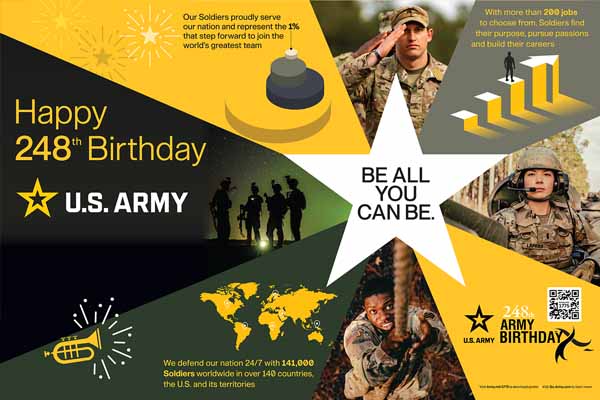 thumbnail of U.S. Army Birthday Poster horizontal format