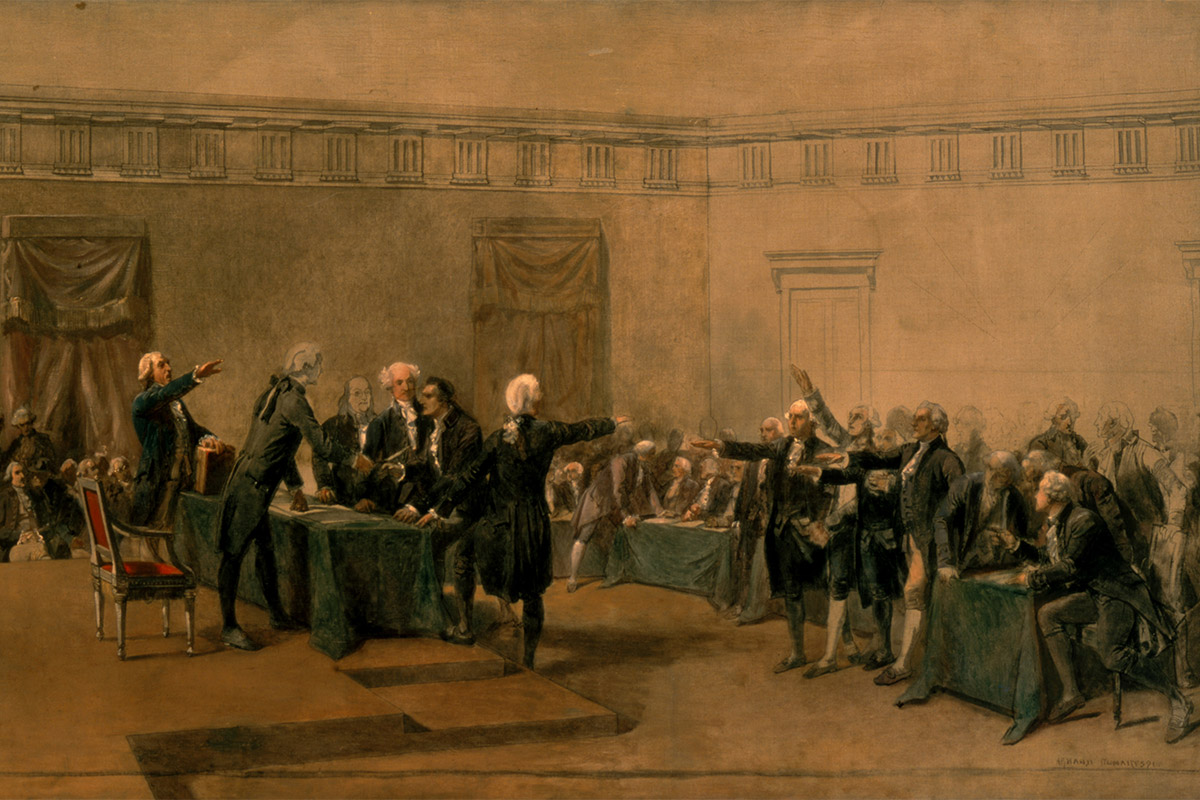 This painting is by the French artist Charles Édouard Armand-Dumaresq, circa 1873.