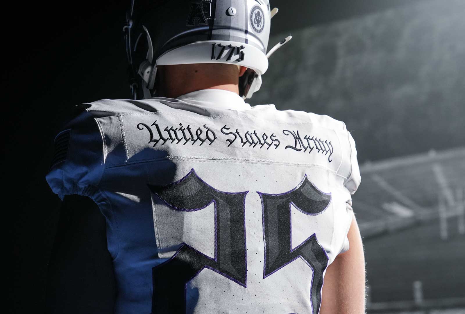 uniform feature - high res image of rocky the bulldog logo on helmet