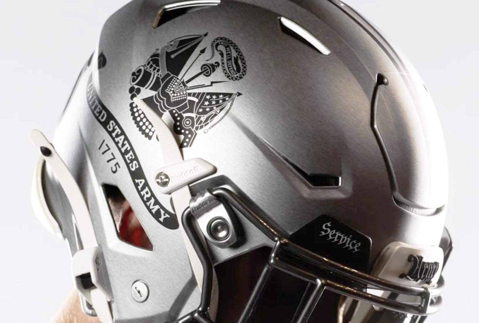 uniform feature - high res image of rocky the bulldog logo on helmet
