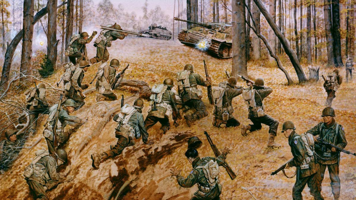 Go FOR BROKE, 100th Battalion battle painting