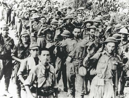 POWs marching, Bataan 1942