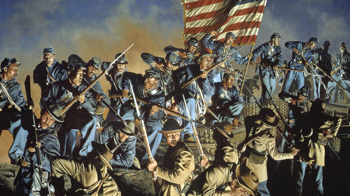 54th MASSACHUSETTS storm Ft. Wagner during the Civil War