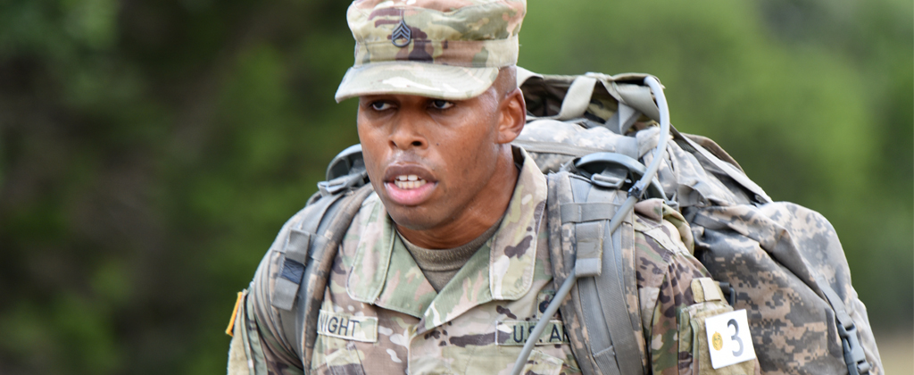 Soldier marches