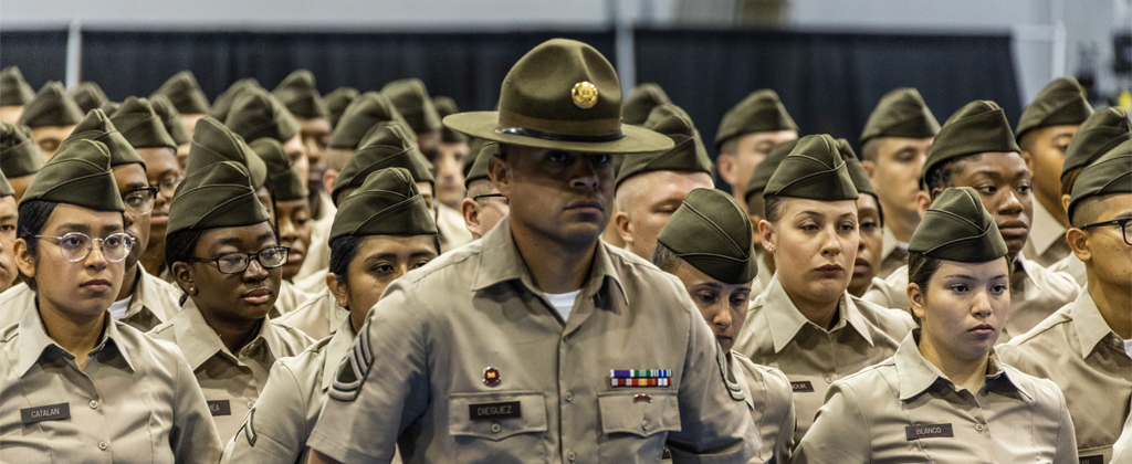 Soldiers at basic combat training