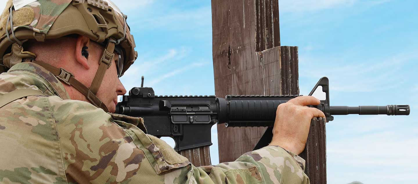 U. S. Army drill sergeants in action background image