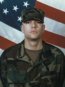 Then-Pvt. Travis Atkins graduates from basic infantry training at Fort Benning, Ga., 2001. (Photo courtesy of the Atkins family)