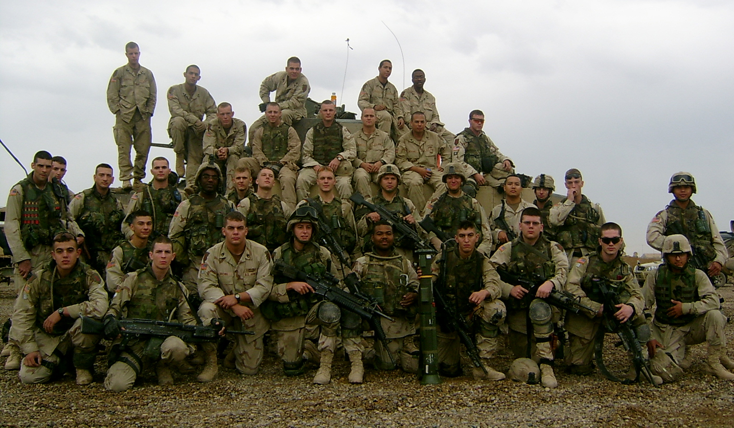 Soldiers with 3rd Platoon, Alpha Company, 2nd Battalion, 2nd Infantry Regiment, 3rd Brigade Combat Team, 1st Infantry Division, “The Mighty Third Herd,” moments before H-hour, Nov. 8, 2004. (Photo courtesy of David Bellavia)
