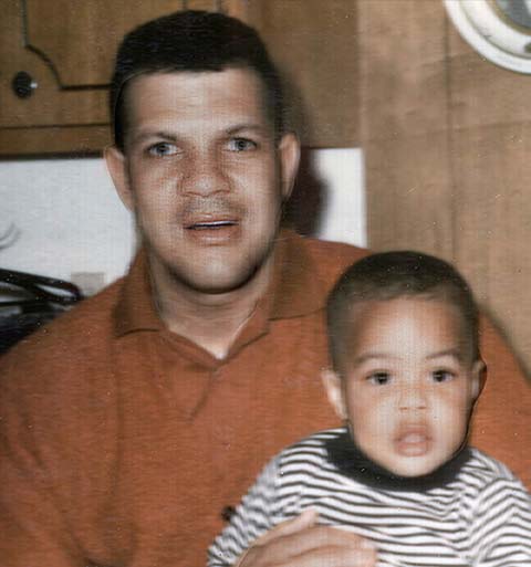 Paris Davis with his son, Paris, in 1969. (Photo courtesy of the Davis Family)