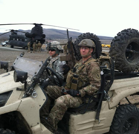 Then-Staff Sgt. Earl Plumlee, poses for a photo during pre-deployment training, 2013, Yakima, Wash. (Photo Credit: U.S. Army)
