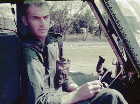 1st Lt. Larry L. Taylor in his UH-1 “Huey” helicopter. Taylor served in Vietnam from 1967 to 1968 with D Troop (Air), 1st Squadron, 4th Cavalry, 1st Infantry Division. He flew over 2,000 combat missions in UH-1 and Cobra helicopters. (Photo courtesy of Lewis D. Ray.)