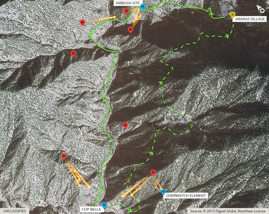 trail map from COP to Aranas Village