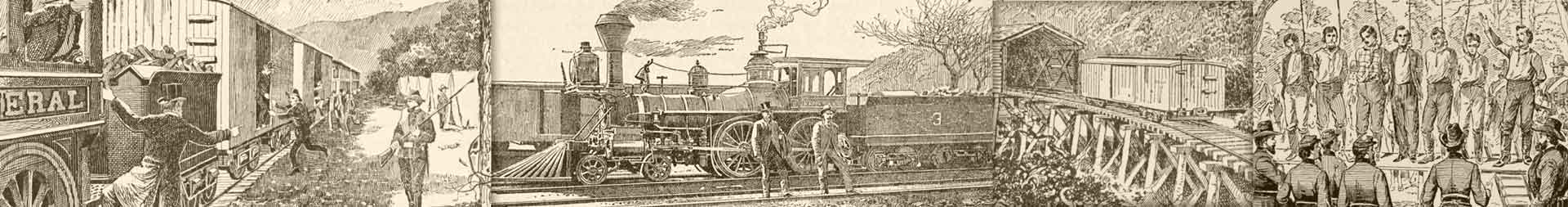 Lithographs of the Andrews Raid from the book 'The great locomotive chase; a history of the Andrews railroad raid into Georgia' by William Pettinger . Images courtesy of the Library of Congress.