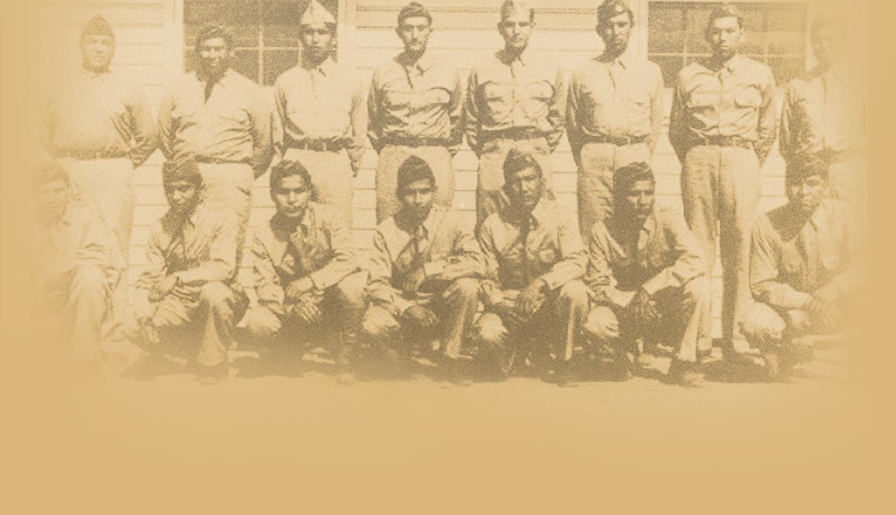 Header Fading Slideshow Image - Army Code Talkers Group Shot, World War II.