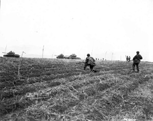 Rangers and tanks in Korea