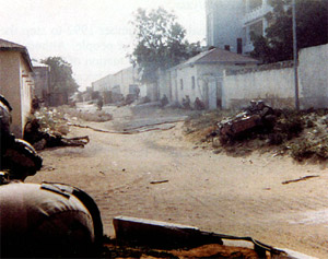 Rangers taking cover in Somalia