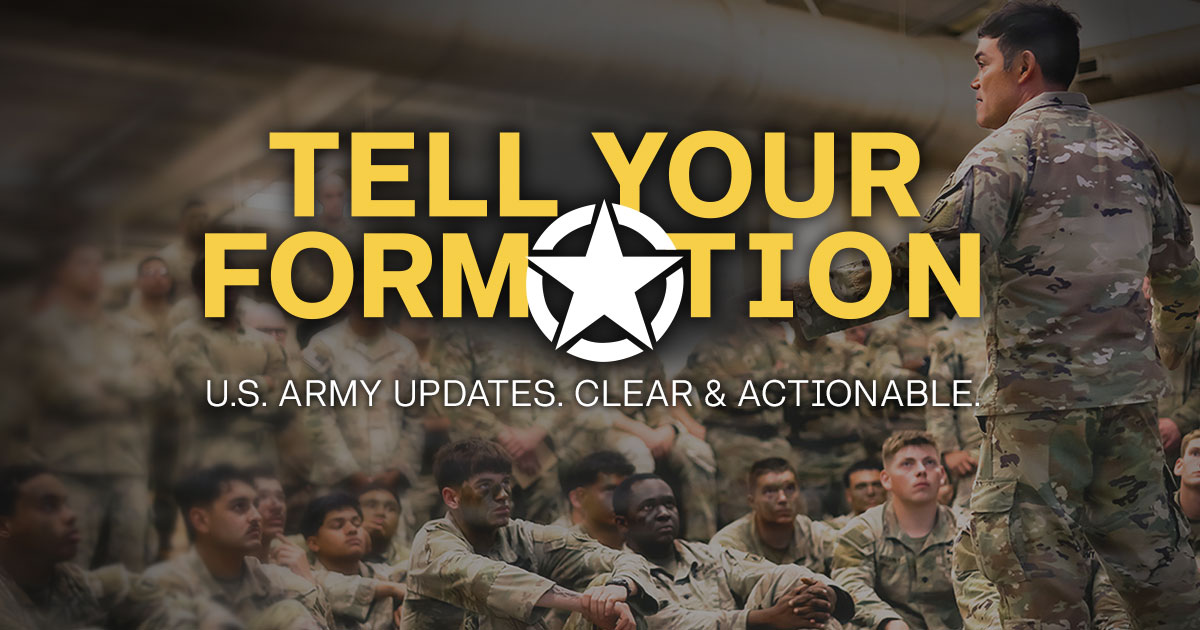 Tell Your Formation - Policy Updates | The United States Army