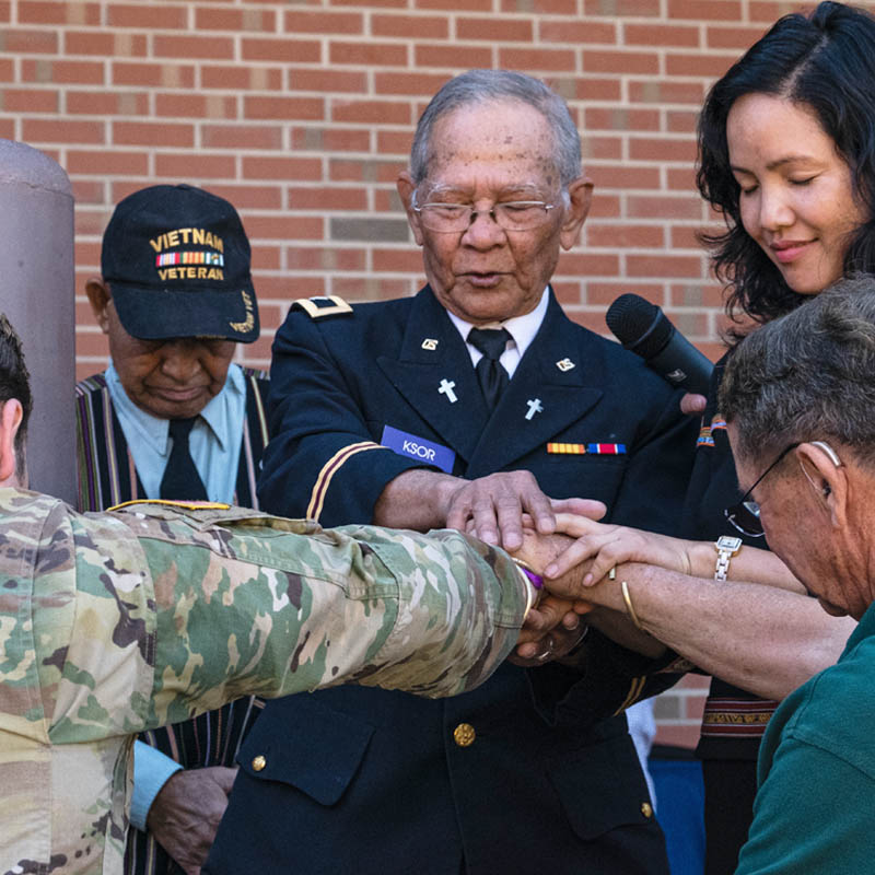 Veterans in prayer