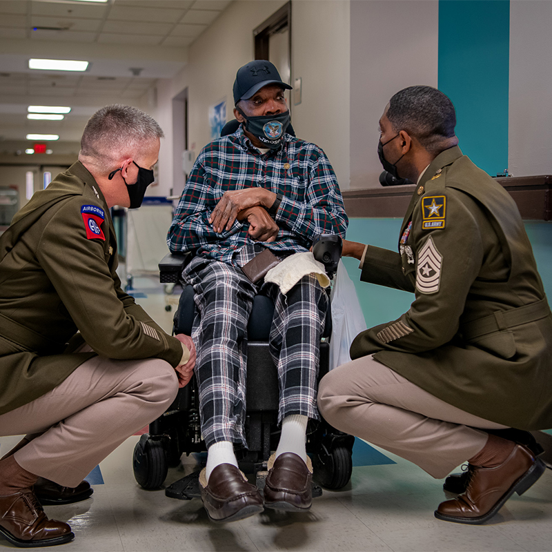 Image Showing Veterans at pinning event