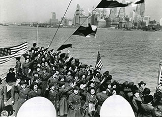 Puerto Rican WACs on their way to duty in New York City