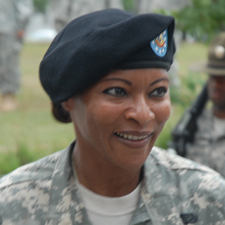 Women's US Army Service hat worn by Brigadier General Hazel