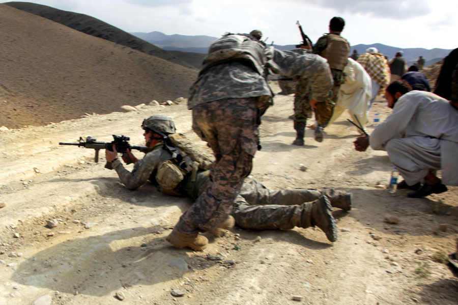 173rd Airborne Brigade Combat Team returns fire
