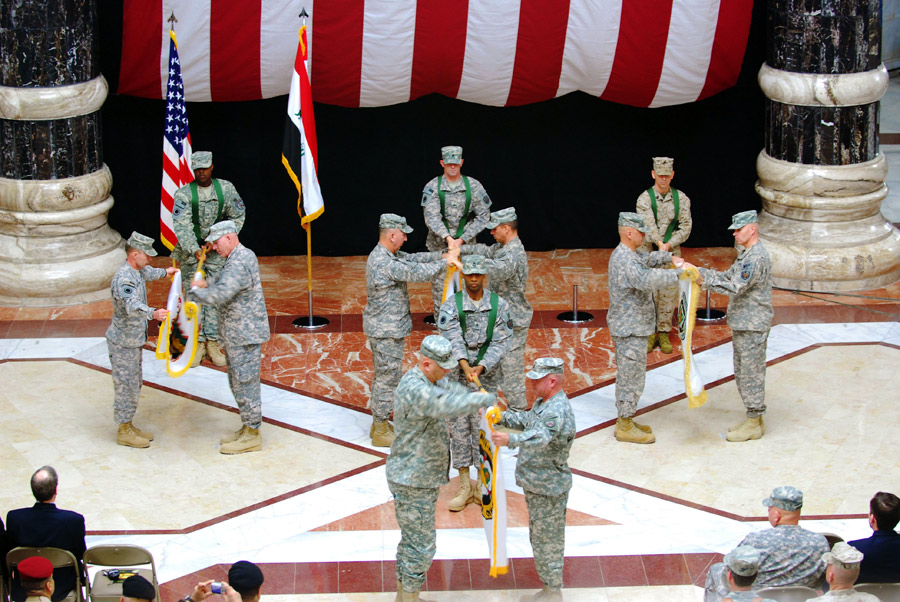 USF-I Activation Ceremony at Al Faw Palace, Camp Victory Iraq