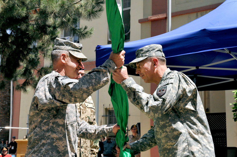 General David H. Petraeus assumes command of NATO's International Security Assistance Force (ISAF)