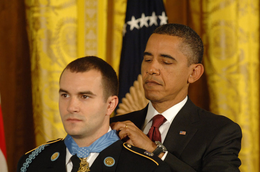 President Barack Obama presents Medal of Honor to Staff Sergeant Salvatore Giunta