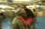 Soldier kisses his wife