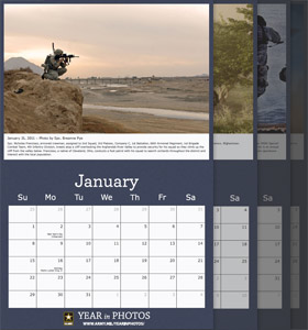 2012 United States Arny Year in Photos Monthly Calendar