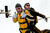 Staff Sergeant Joe Jones and Staff Sergeant Salvatore Giunta go on tandem parachute jump