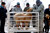 Staff Sergeant Joshua Hancock examines a sheep in Khenj district, Afghanistan