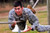 Sergeant Daniel Florez climbs across rope bridge at the confidence course event during the Regional Army Reserve Best Warrior Competition