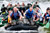 Captain Michael Natalino leads his men across Fort Bragg’s Kiest Lake to commemorate the Allied crossing of the Waal River near Nijmegen during World War II