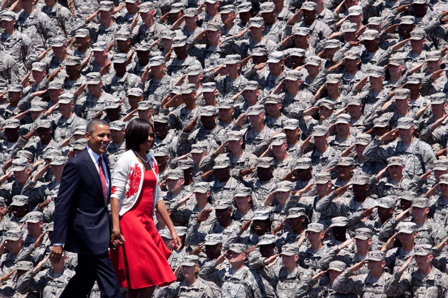 President Barack Obama and First Lady Michelle Obama visit Fort Stewart, Ga.
